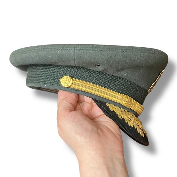 1950s U.S. Army Officer Hat – Lt. Col. Bruno QMC USAR Top Rank Sz 7 - Picture 5 of 7